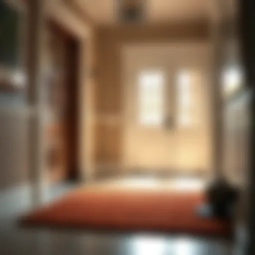 Entryway Elegance with Low Pile Mats Stylish low pile indoor door mat enhancing an entryway