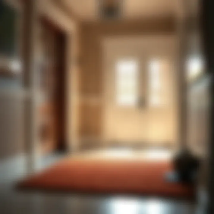 Entryway Elegance with Low Pile Mats Stylish low pile indoor door mat enhancing an entryway