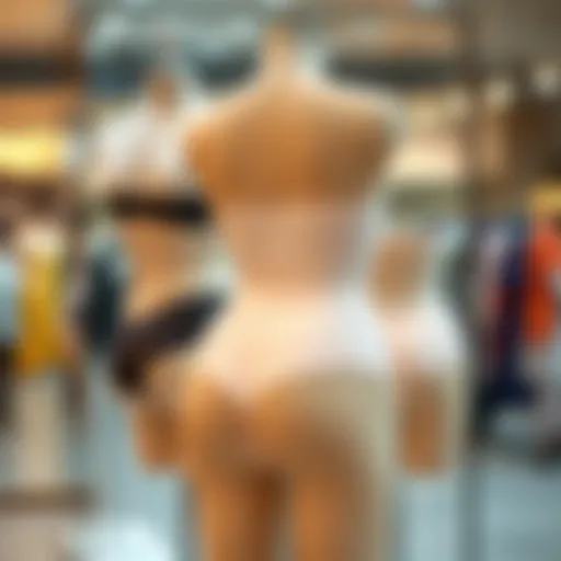 Stylish hip and butt shapers displayed elegantly on a mannequin