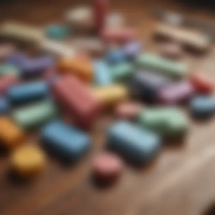Types of tailor's chalk collection