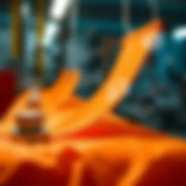 Illustration of the manufacturing process of super absorbent chamois, highlighting key techniques and equipment.