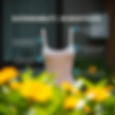 An infographic representing the sustainable practices related to the production of scoop tank bodysuits.