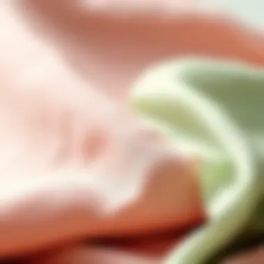 Close-up of fabric swatches representing sustainable materials for maxi dresses