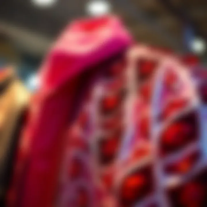 An artistic representation of various materials used in sparkly bomber jackets