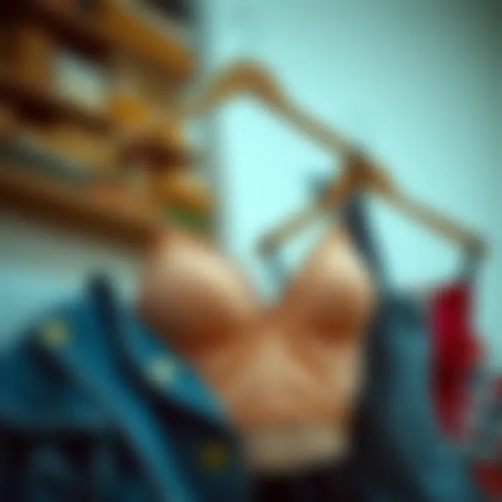 A trendy underwire camisole displayed with complementary wardrobe pieces