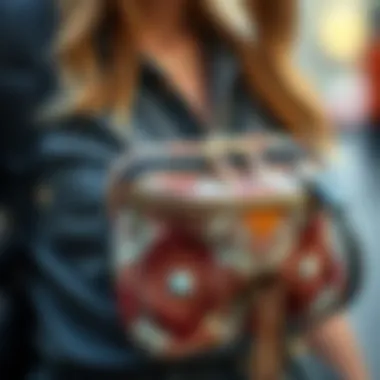 Close-up of a fanny pack showcasing its intricate design and materials.