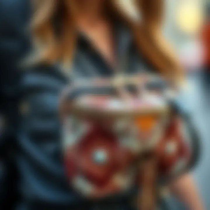 Close-up of a fanny pack showcasing its intricate design and materials.