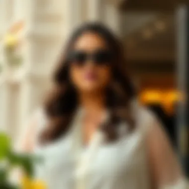 Formal Elegance: Plus Size Chiffon Styling Chic plus size chiffon outfit styled for a formal event