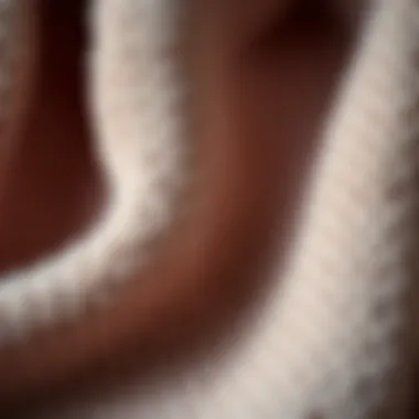Close-up of soft fleece fabric highlighting texture and warmth.