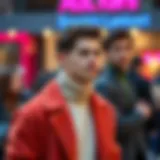 Stylish fleece turtleneck ensemble showcasing modern fashion.