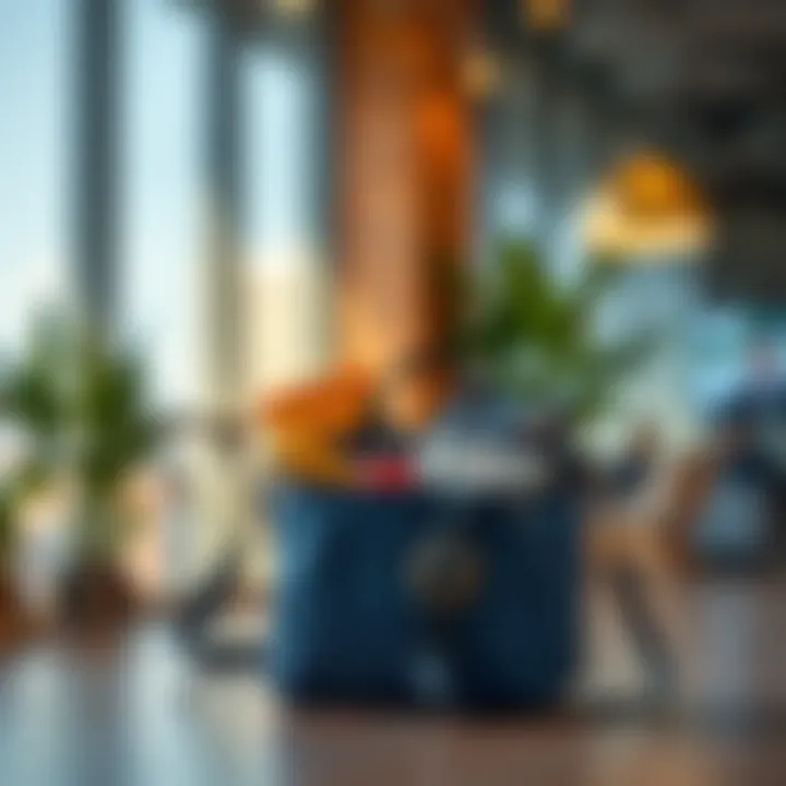 Versatile Lunch Bag in Modern Setting Lunch bag showcasing multiple uses in a modern setting