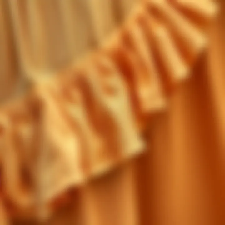 Textural Details of Ruffle Cover-Up Pants Close-up of ruffle cover-up pants fabric highlighting texture and design