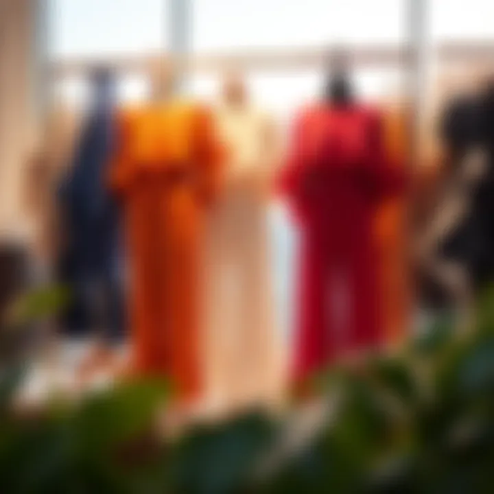 Sustainable Fabrics for Fashion Choices Sustainable fabric choices for ruffle cover-up pants on display