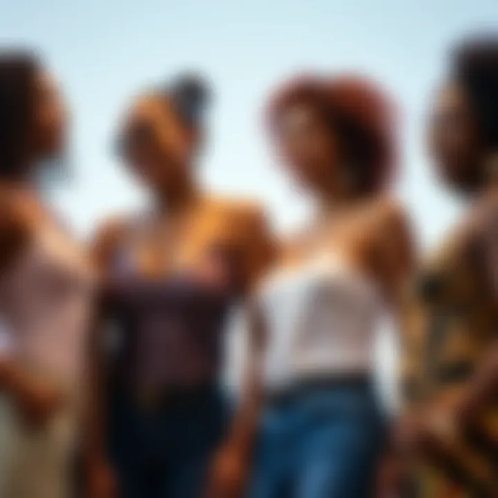 Diverse body types wearing fashionable petite camis