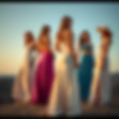 Flattering All Body Shapes with the Maxi Skirt Wide waistband maxi skirt on diverse body shapes