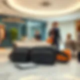 Contemporary Unisex Belt Bags An elegant display of unisex belt bags in a contemporary setting