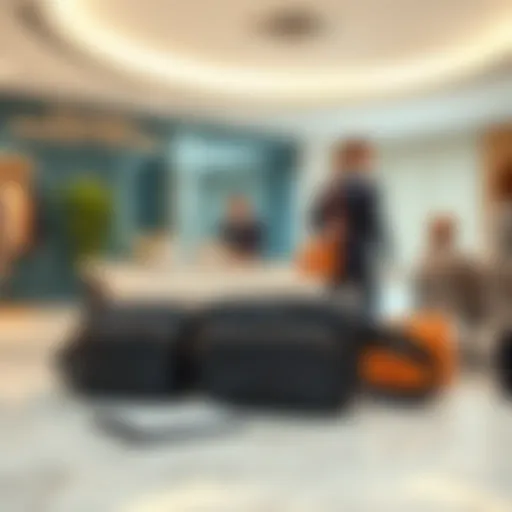 Contemporary Unisex Belt Bags An elegant display of unisex belt bags in a contemporary setting