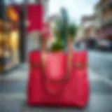 Stylish tote bag with elegant handles