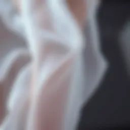 Close-up of translucent pantyhose fabric showcasing its texture and sheerness