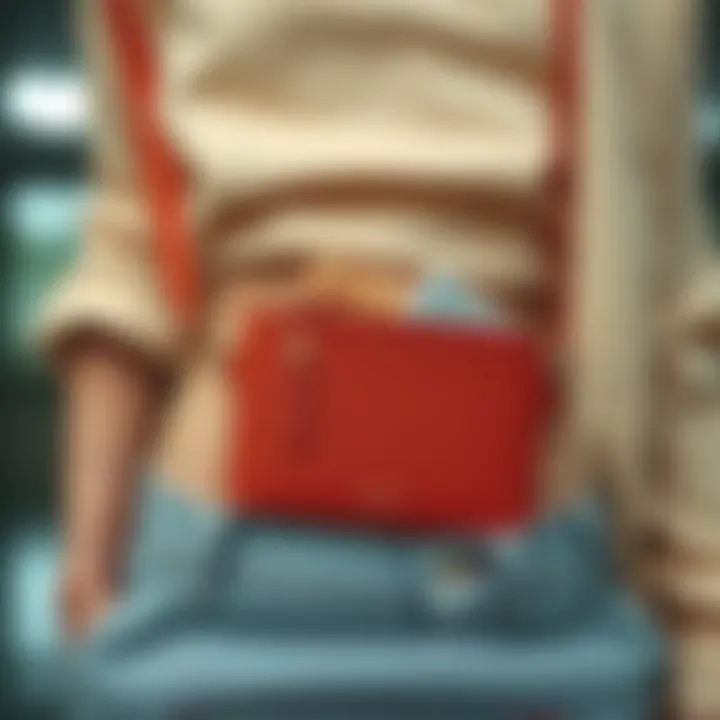 Stylish design of an under clothes travel wallet integrated into minimalist fashion