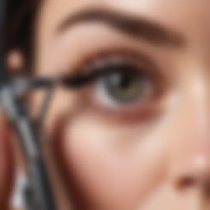 A modern eyelash curler designed for a sophisticated appearance