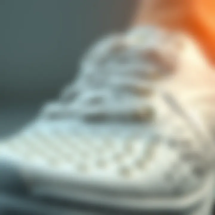 Silicone Gel Cushioning in Footwear Close-up view of silicone gel cushioning in footwear for enhanced comfort