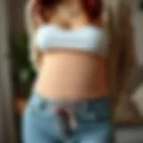 Comfortable maternity band worn under clothing