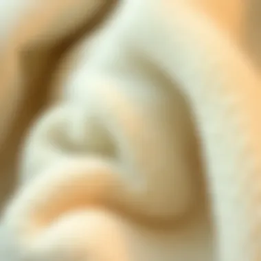 Close-up of luxurious fabric texture of a hoodie blanket
