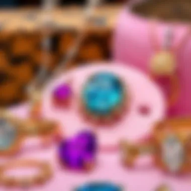 Jewelry as Personal Expression A vibrant display of unique jewelry pieces showcasing personal expression