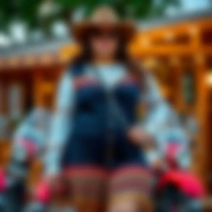 Casual western dress styled with accessories