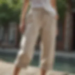 Stylish linen casual pants perfect for summer outings