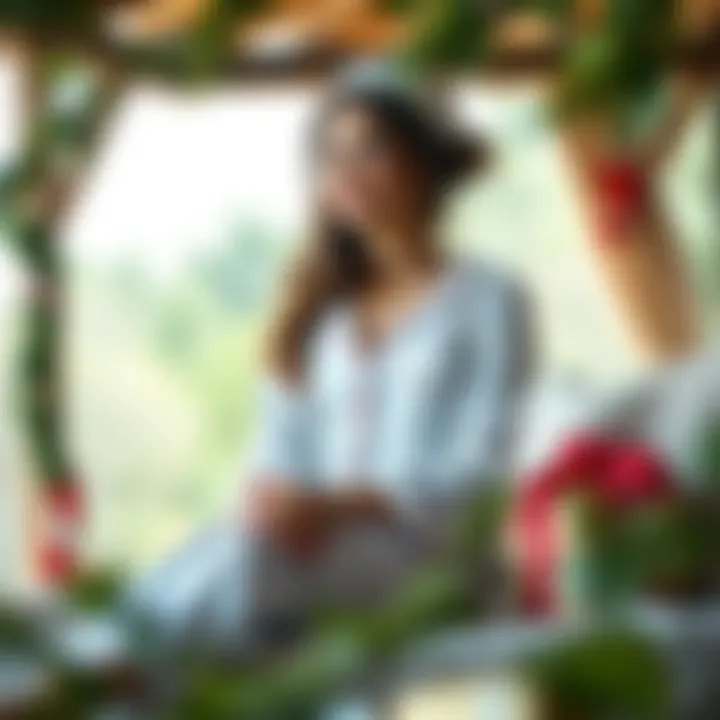 Sustainability in Style: Eco-Friendly Christmas Choices Sustainable fabrics used in Christmas pyjamas displayed in a natural setting