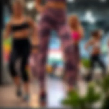 Diverse styles of workout leggings reflecting consumer trends