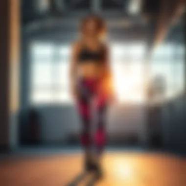 Trendy designs of workout leggings in a fitness environment